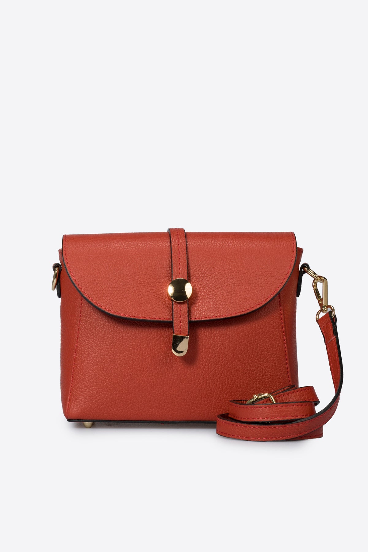 ADORE Leather Crossbody Bag - Mattone