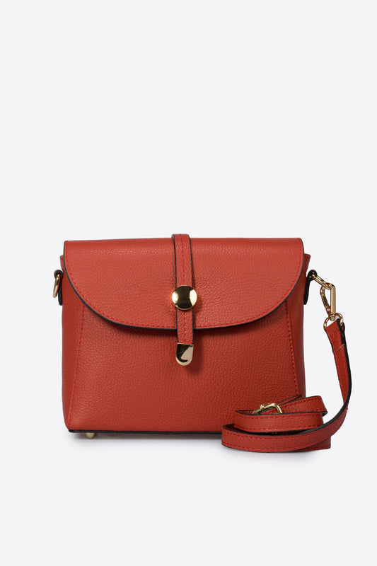 ADORE Leather Crossbody Bag - Mattone