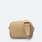 SOPHIA Leather Crossbody Bag - Biscotto