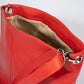 CORINNE Leather Shoulder Bag - Red