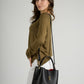 KIRA Leather Top Handle Bag - Black