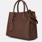 VANDA Leather Top Handle Bag - Brown