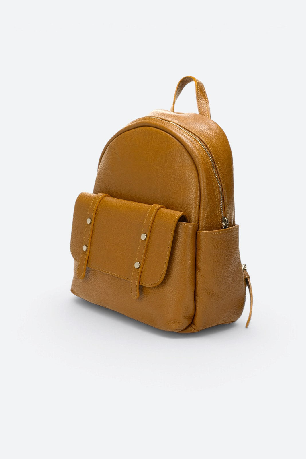MALIKA Leather Backpack - Cuoio