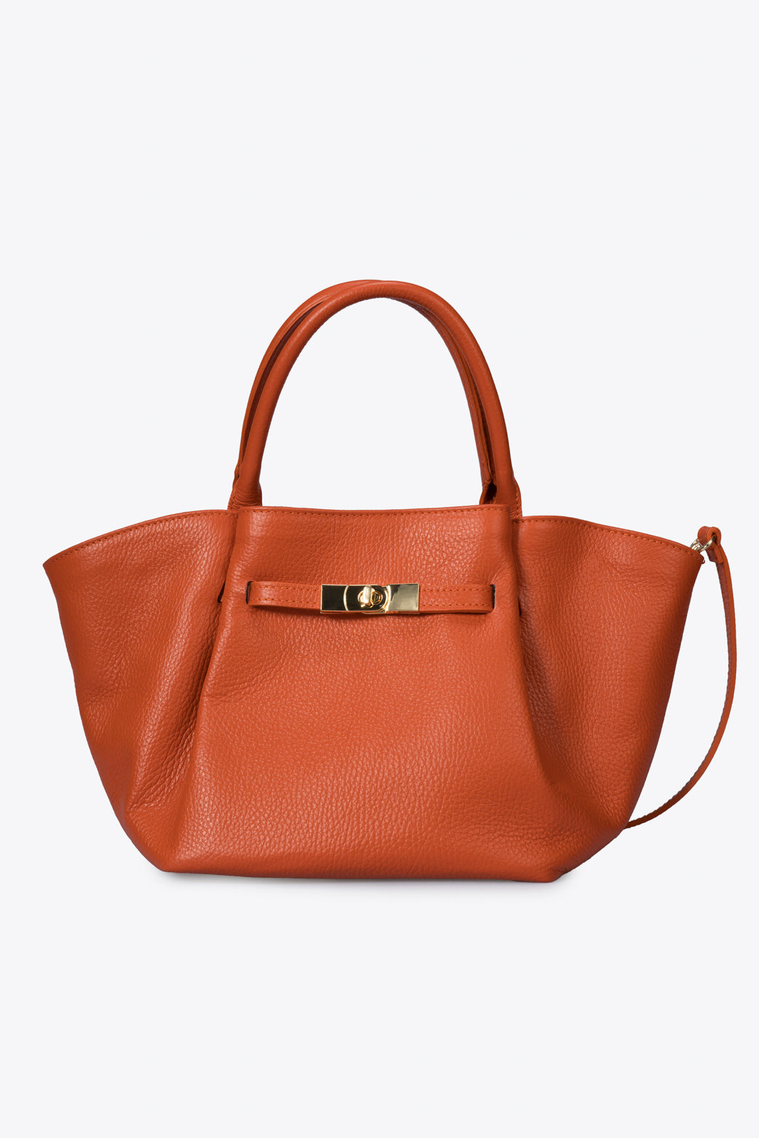 RYAN Leather Top Handle Bag - Cognac