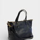 Leather Top Handle Bag 5875 - Black