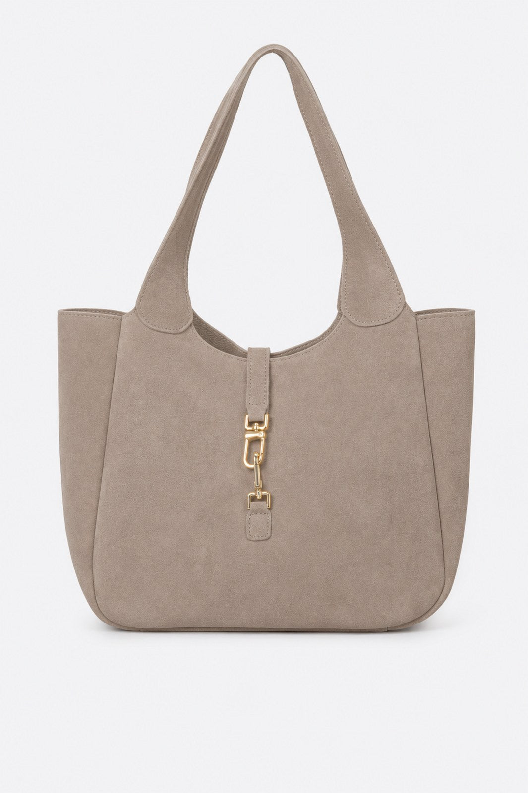 AMELIE Leather Top Handle Bag - Fango