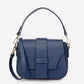 Leather Top Handle Bag 4019 - Blue