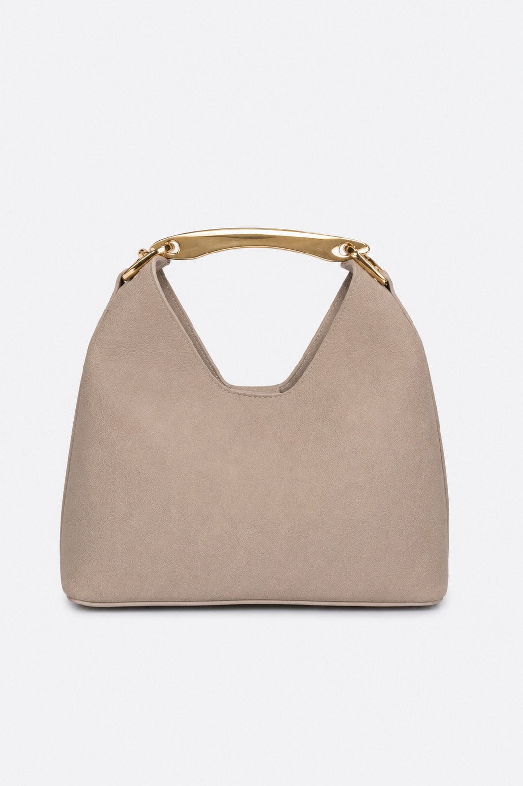 AGNES Leather Top Handle Bag - Fango