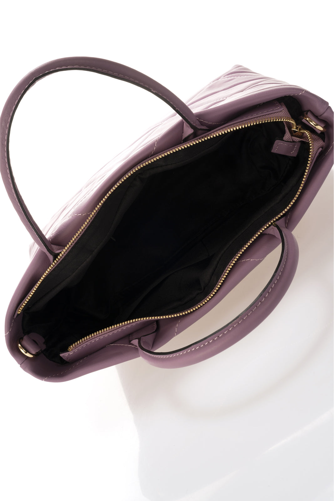 Leather Top Handle Bag 1141 - Violet