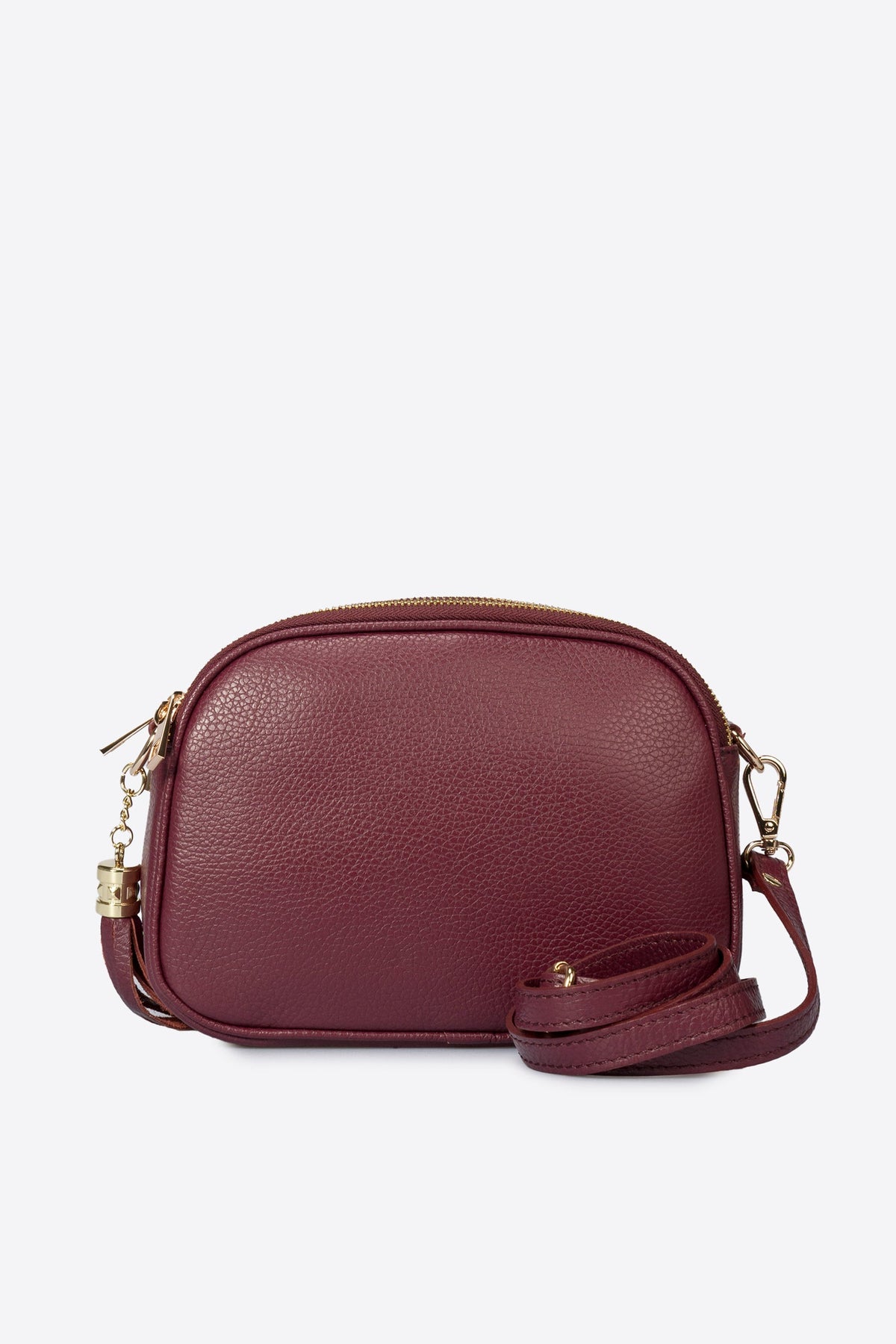 EBE Leather Crossbody Bag - Wine