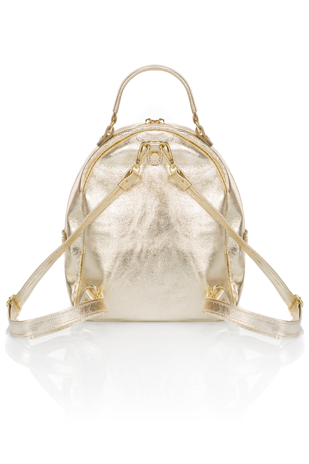 Leather Bucket Bag 5384 - Gold