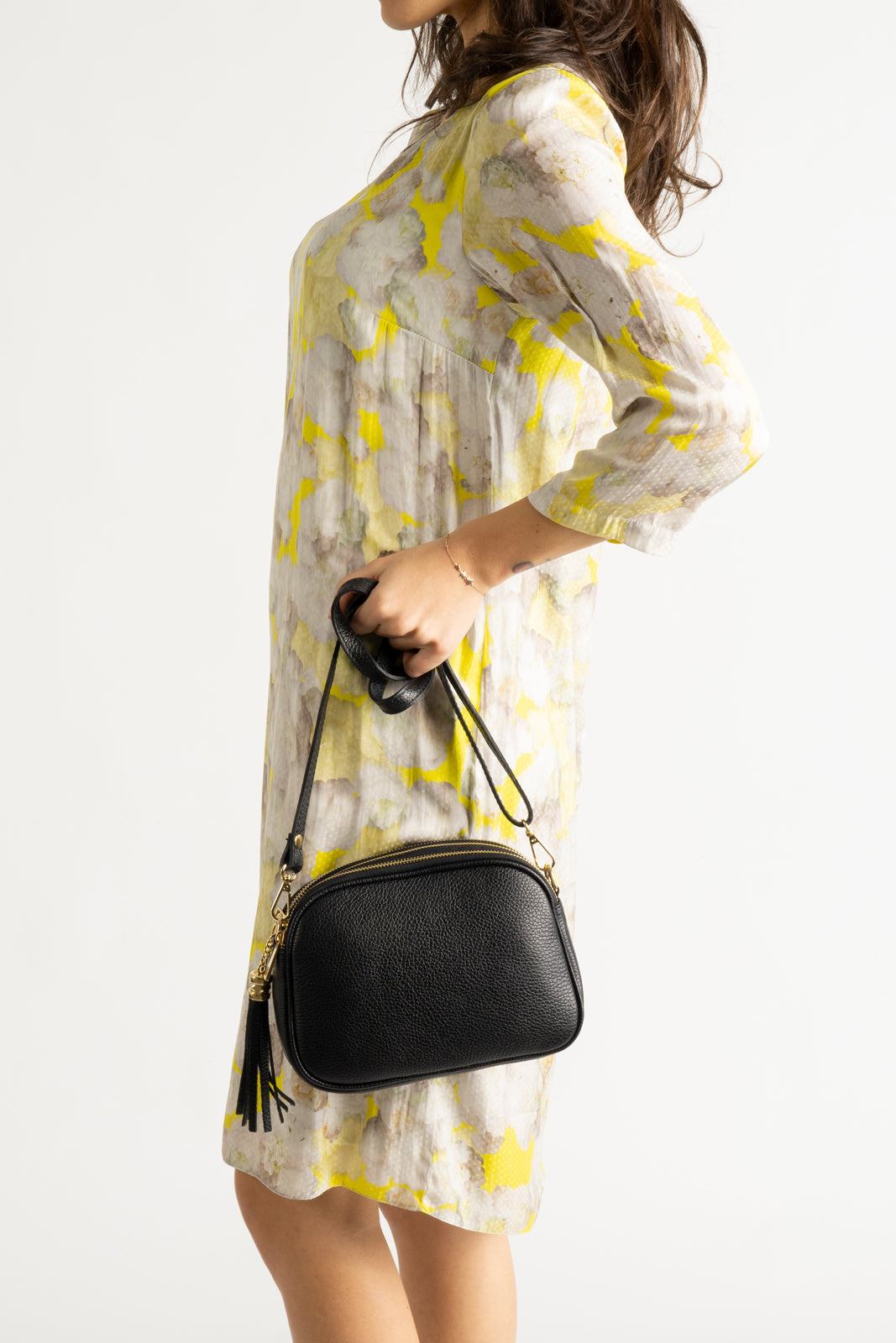 EBE Leather Crossbody Bag - Black
