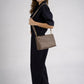 CAMILLE Leather Top Handle Bag - Fango