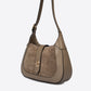 SOLANGE Leather Top Handle Bag - Taupe