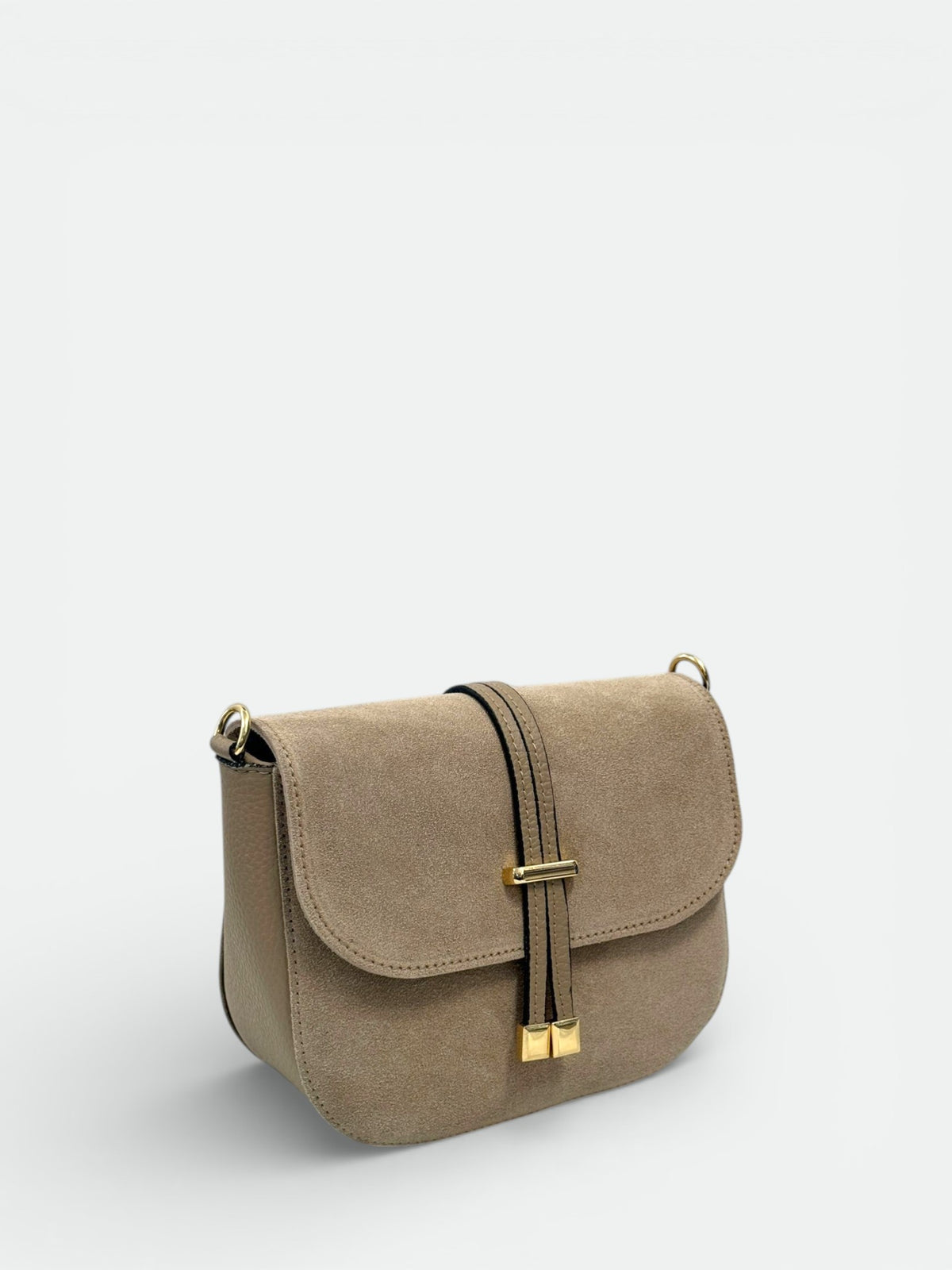 Leather Crossbody Bag 5630 - Taupe