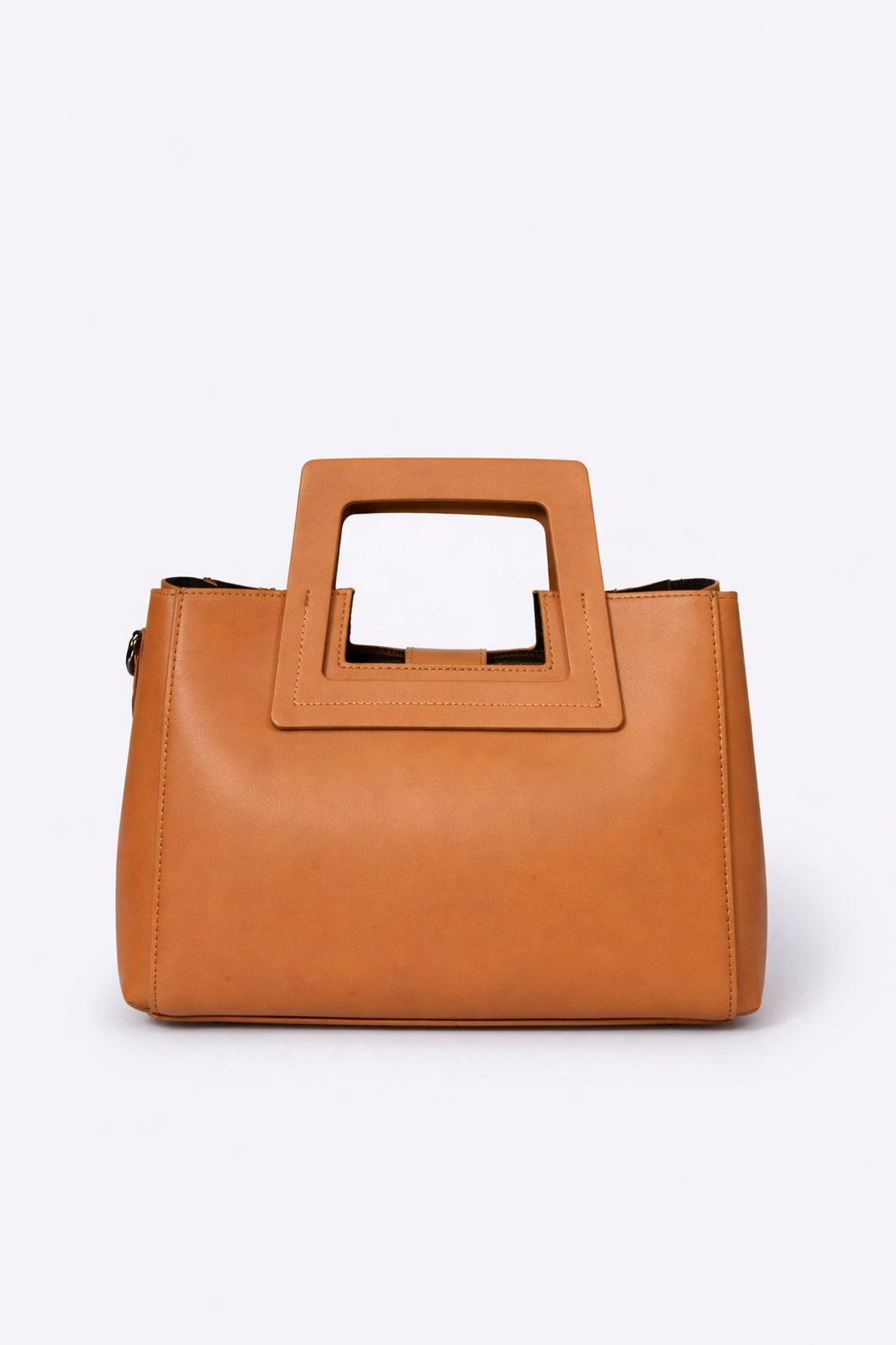 ANTHEA Leather Top Handle Bag - Cuoio