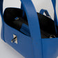 GAIA Leather Top Handle Bag - Blue