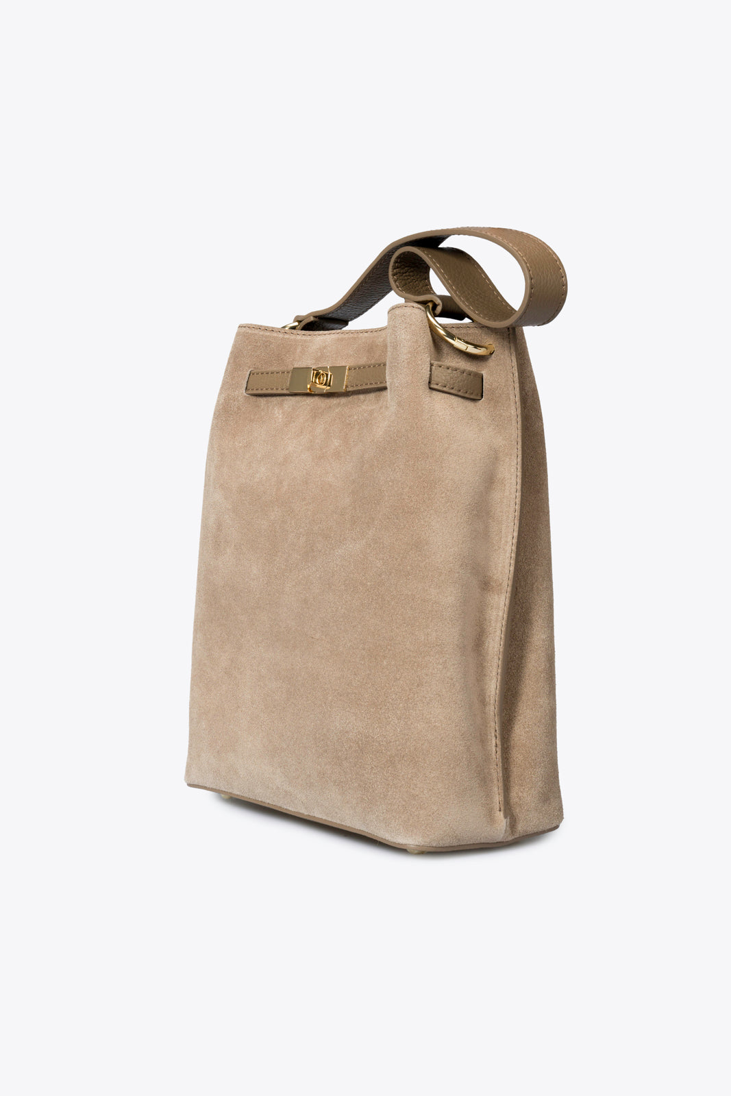 TERRY Leather Shoulder Bag - Taupe