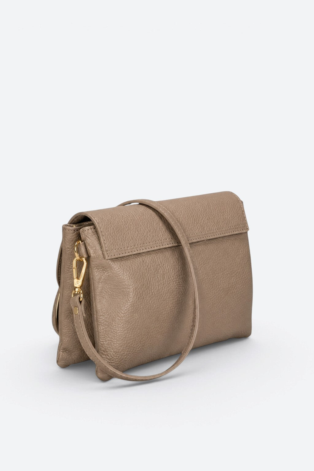 ELLA Leather Crossbody Bag - Taupe