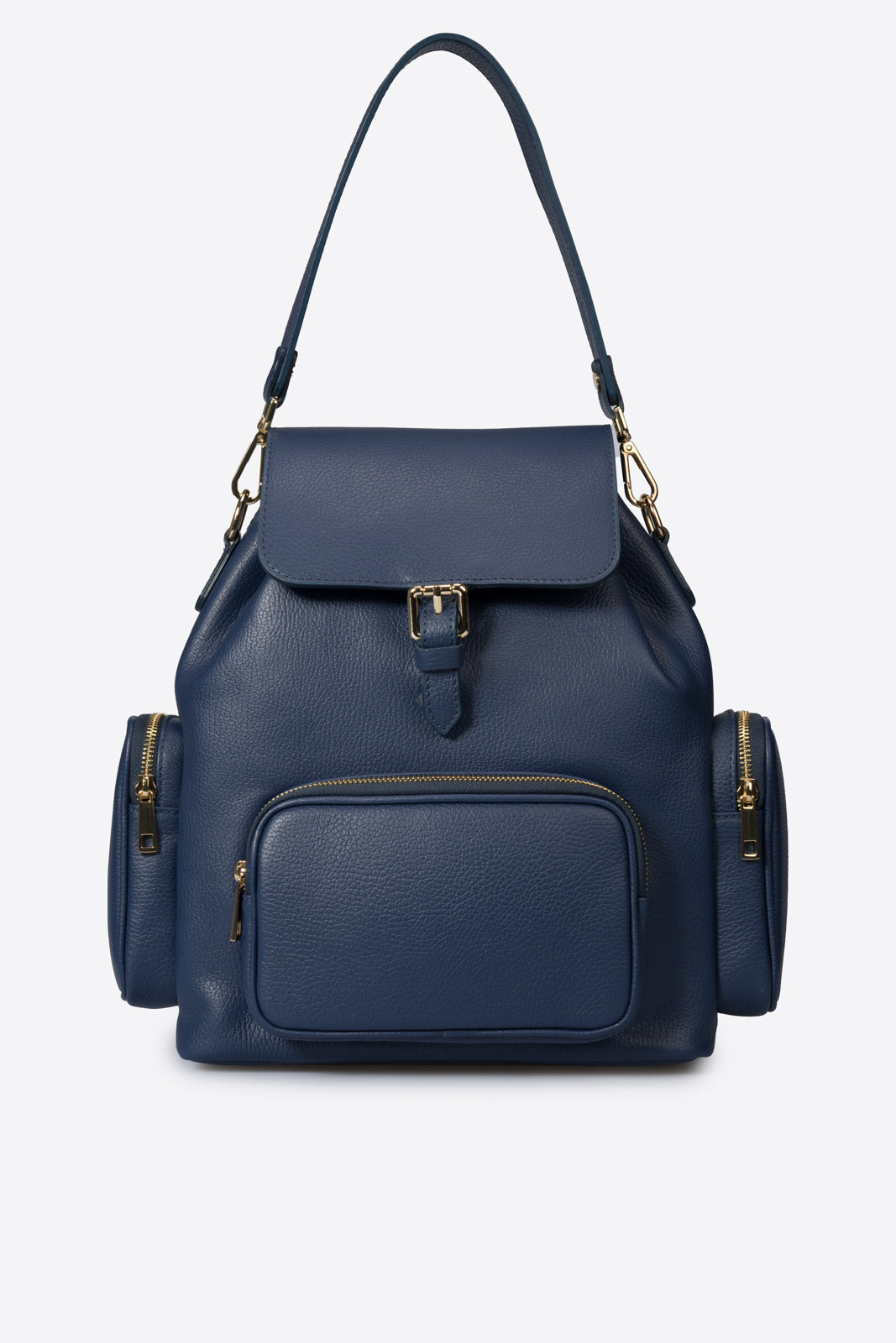 NOA Leather Backpack - Blue