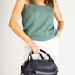 MAYA Leather Top Handle Bag - Blue