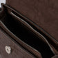 LEA Leather Top Handle Bag - Brown