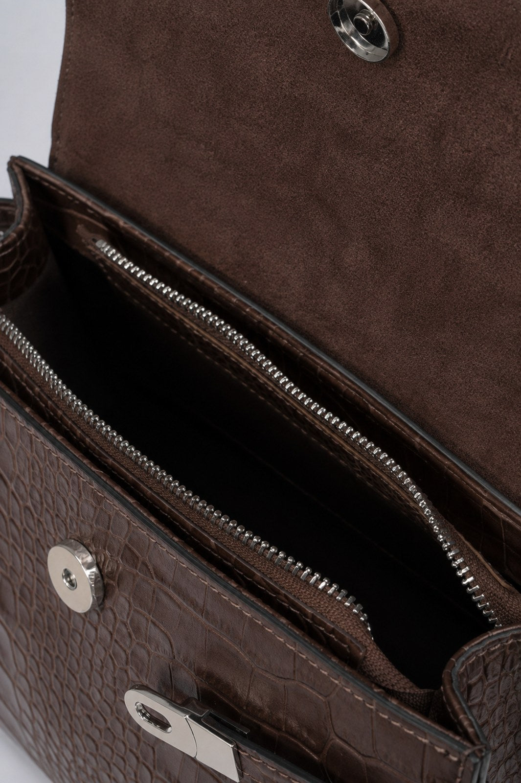 LEA Leather Top Handle Bag - Brown