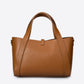 GAIA Leather Top Handle Bag - Cognac