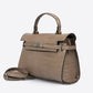 LEA Leather Top Handle Bag - Fango