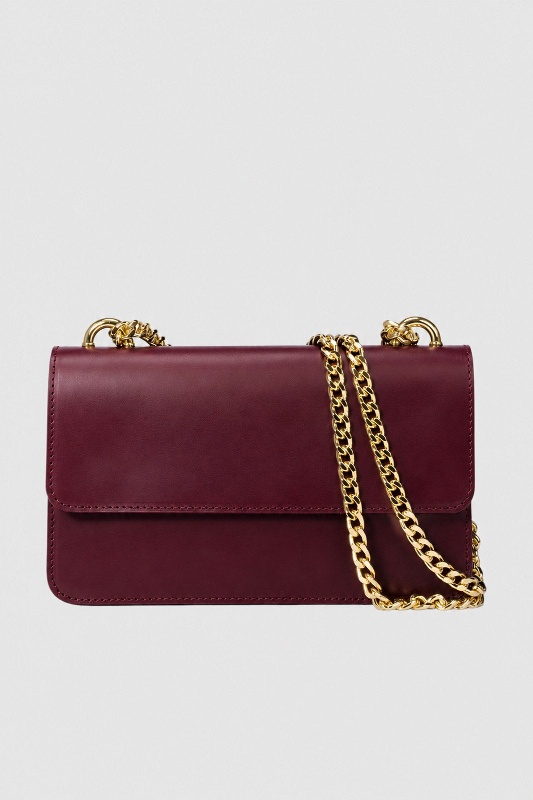 CALLIE Leather Crossbody Bag - Bordo
