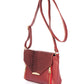 Leather Crossbody Bag 7069 - Bordo