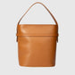 MYRTO Leather Top Handle Bag - Cognac