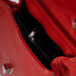 Leather Top Handle Bag 4037 - Red