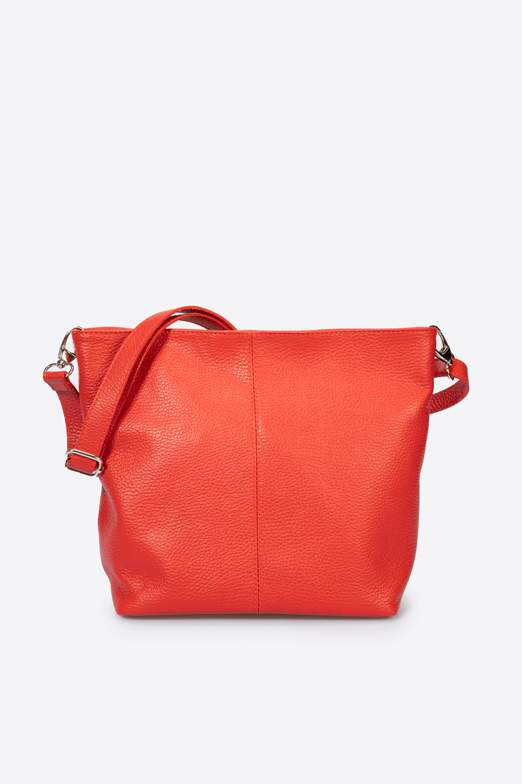 CORINNE Leather Shoulder Bag - Red