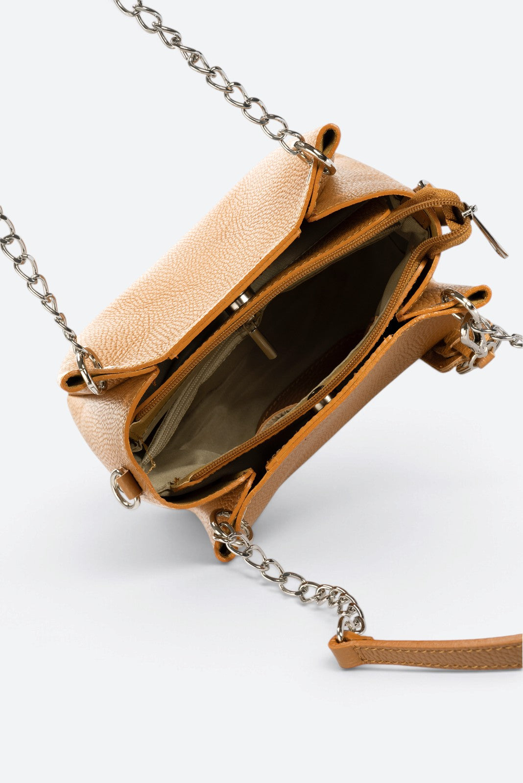 ANIKA Leather Top Handle Bag - Cuoio