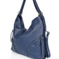 Leather Top Handle Bag 5456 - Navy