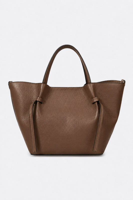 GIADA Leather Top Handle Bag - Brown