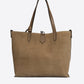 MABEL Leather Tote Bag - Taupe