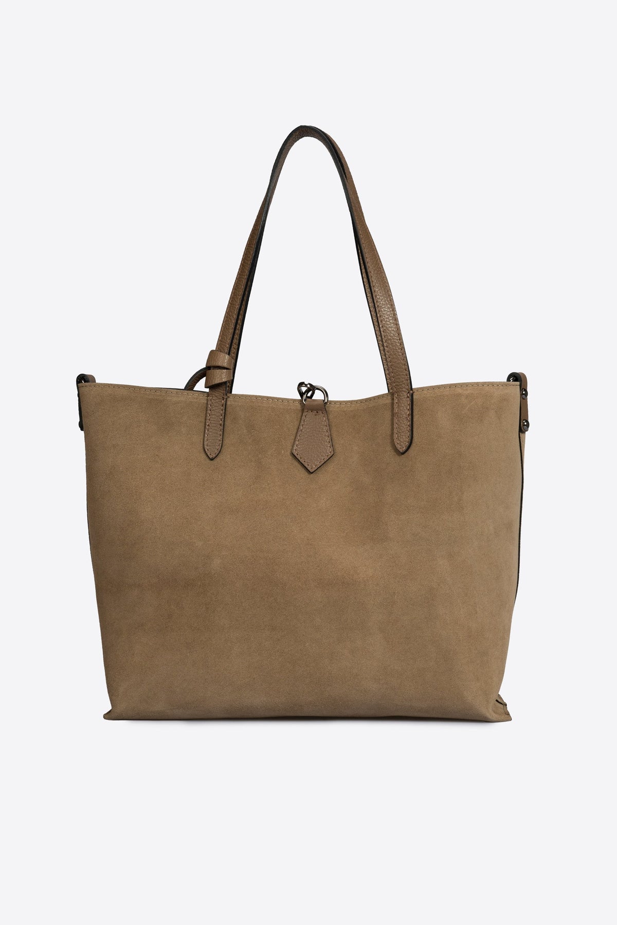 MABEL Leather Tote Bag - Taupe