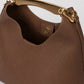 AGNES Leather Top Handle Bag - Brown
