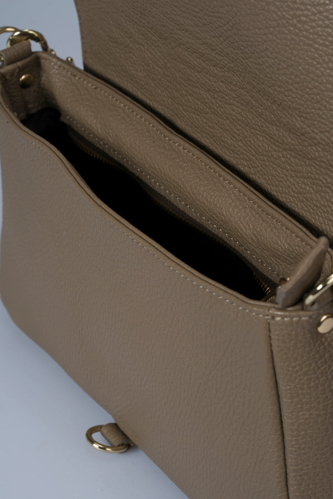 JULES Leather Crossbody Bag - Fango