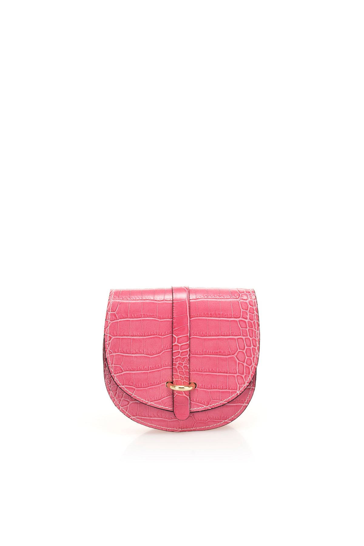 Leather Crossbody Bag 3241 - Fuxia