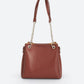 ANIKA Leather Top Handle Bag - Bordo