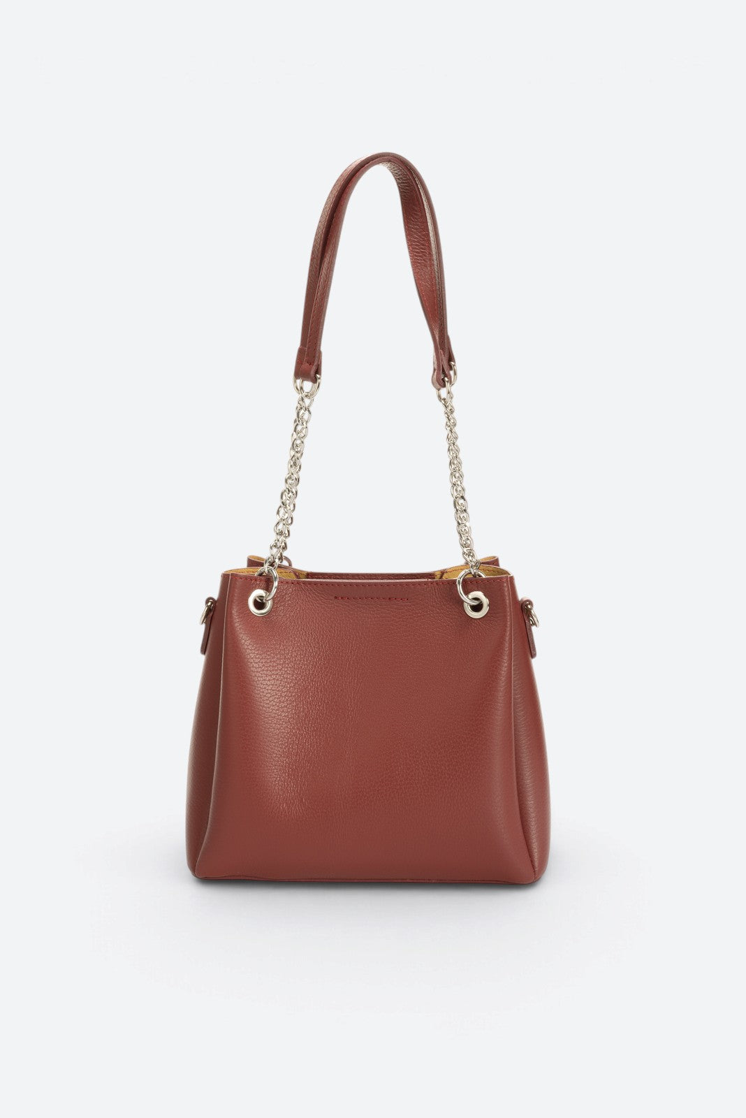 ANIKA Leather Top Handle Bag - Bordo