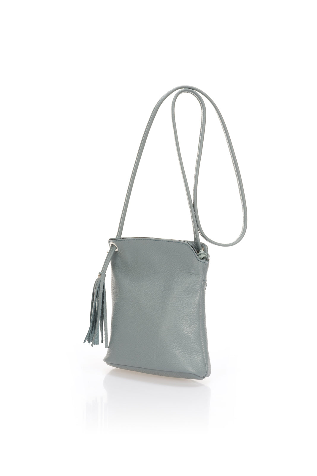 Leather Crossbody Bag 3547 - Mineral Blue