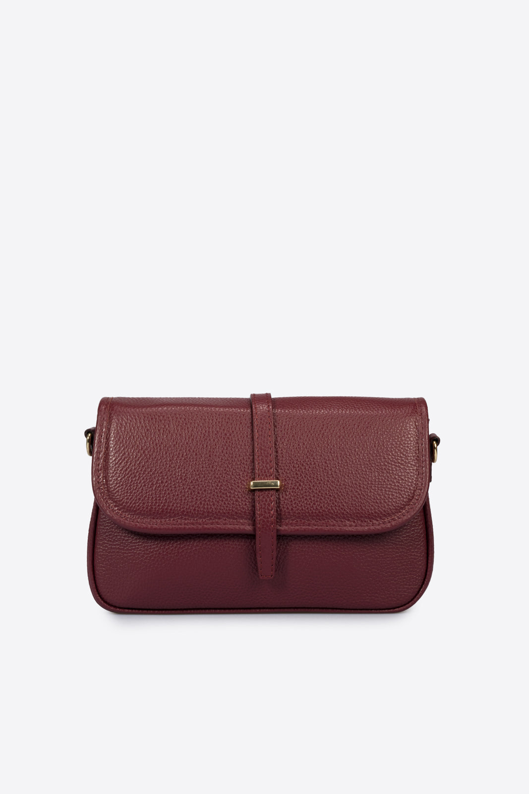 AMALFI Leather Crossbody Bag - Bordo