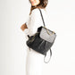 CORA Leather Backpack - Black