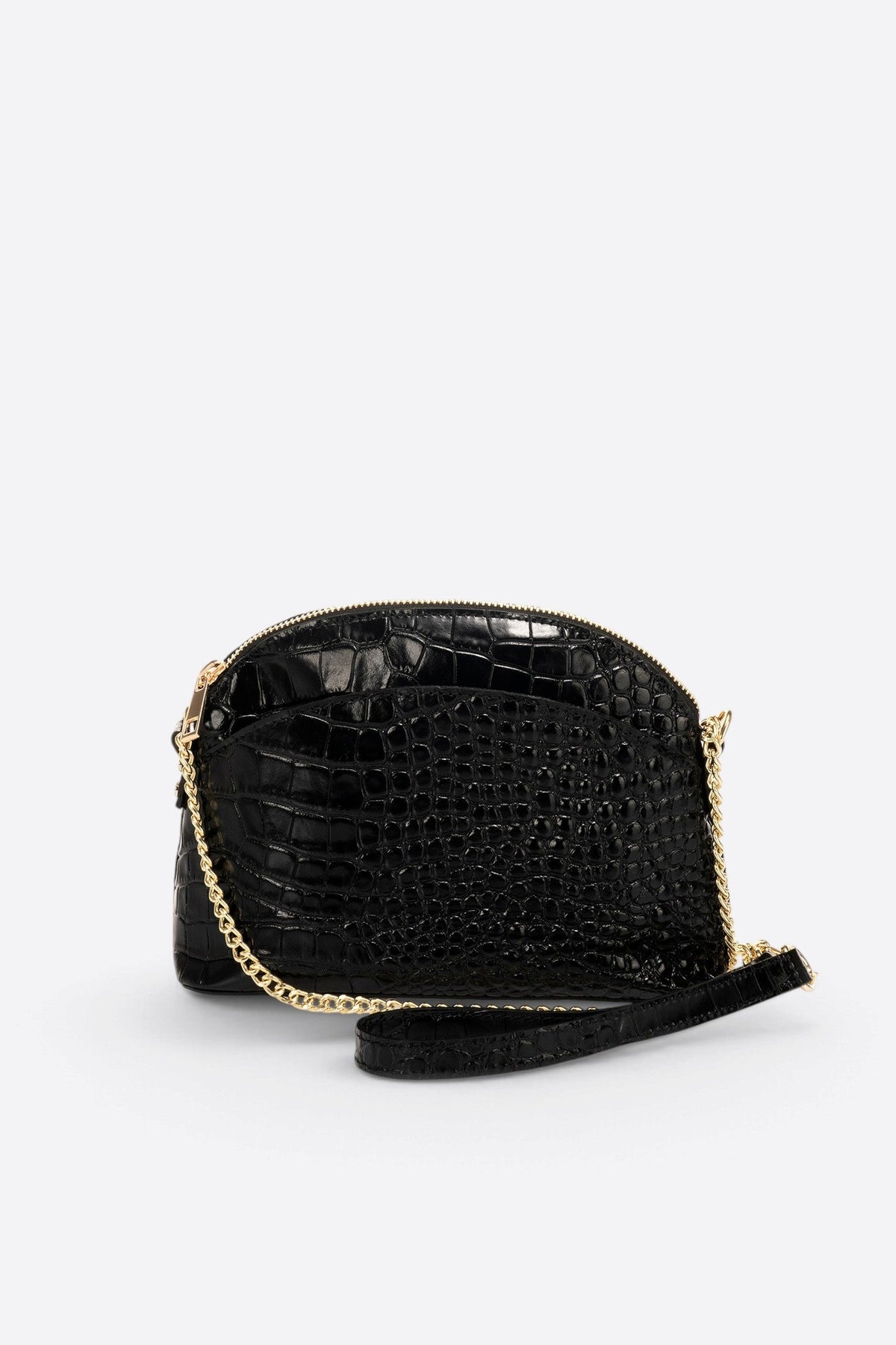 ZENA Leather Crossbody Bag - Black