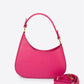 NEVIA Leather Shoulder Bag - Fuxia