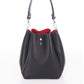 ELIZABETH Leather Bucket Bag - Black